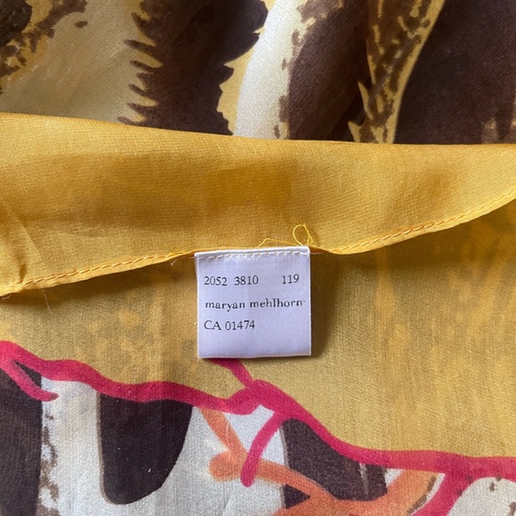 Maryan Melhorn 100% Silk Animal Print Scarf - Picture 4 of 5